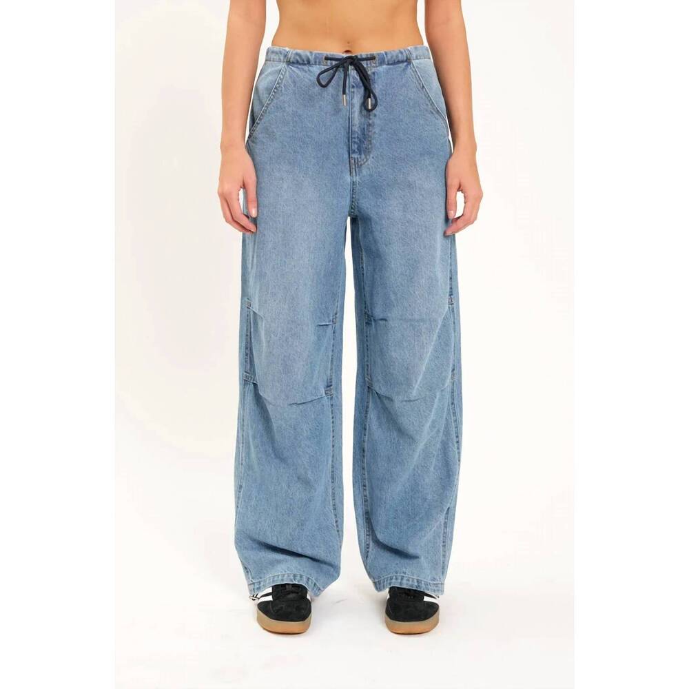 NEW DAZE women's jetset jogger drawcord wide leg jean in that girl